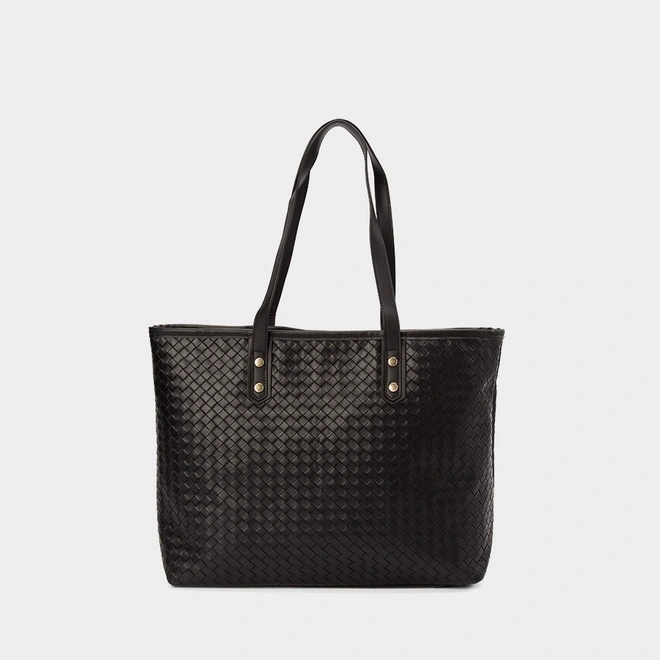 Bolsa Shopping Bag Penélope Grande Tressê Preto