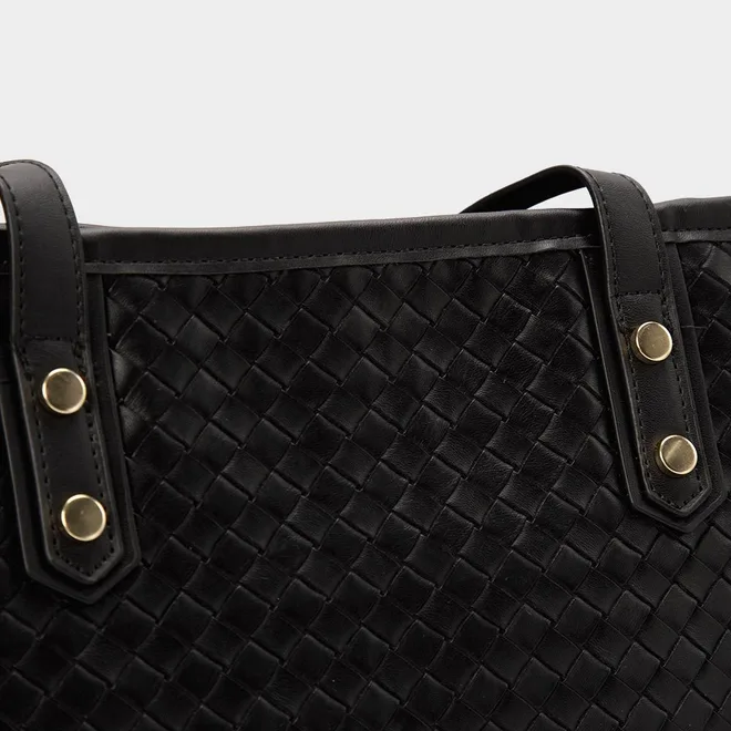 Bolsa Shopping Bag Penélope Grande Tressê Preto