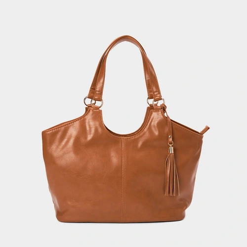 Bolsa Hobo Gabriela Pingente Tassel Caramelo