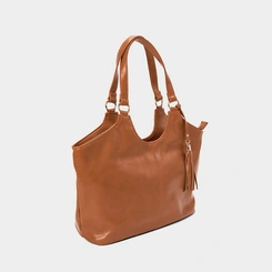 Bolsa Hobo Gabriela Pingente Tassel Caramelo