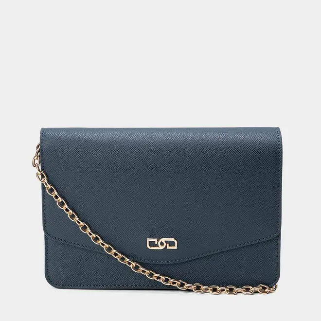 Bolsa Envelope Corrente Gabriela Essencial Azul Marinho