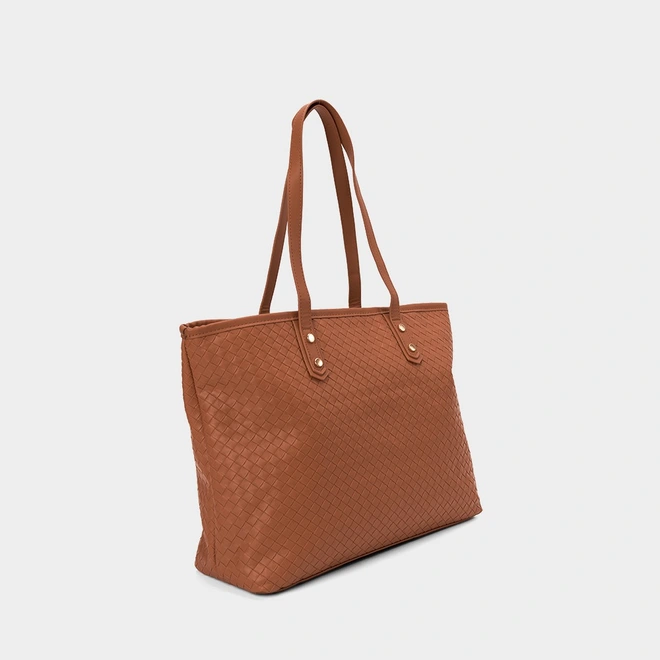 Bolsa Shopping Bag Grande Penélope Tressê Caramelo