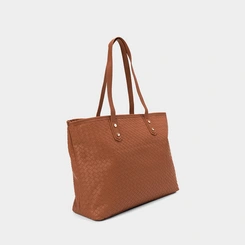 Bolsa Shopping Bag Grande Penélope Tressê Caramelo