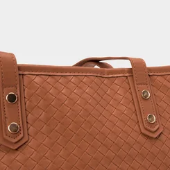Bolsa Shopping Bag Grande Penélope Tressê Caramelo