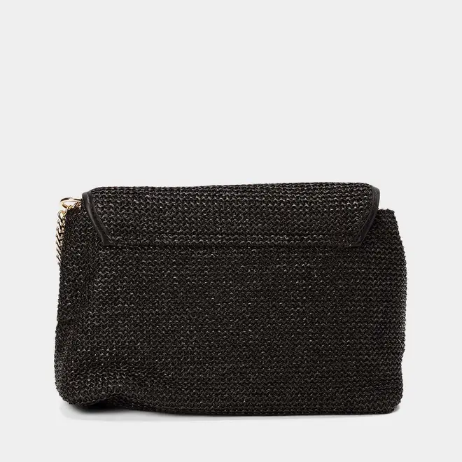 Bolsa Tiracolo Média Gabriela Ráfia Preto