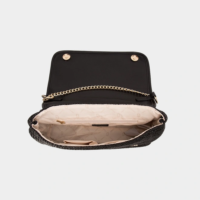 Bolsa Tiracolo Média Gabriela Ráfia Preto