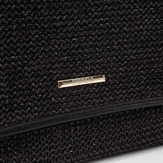 Bolsa Tiracolo Média Gabriela Ráfia Preto
