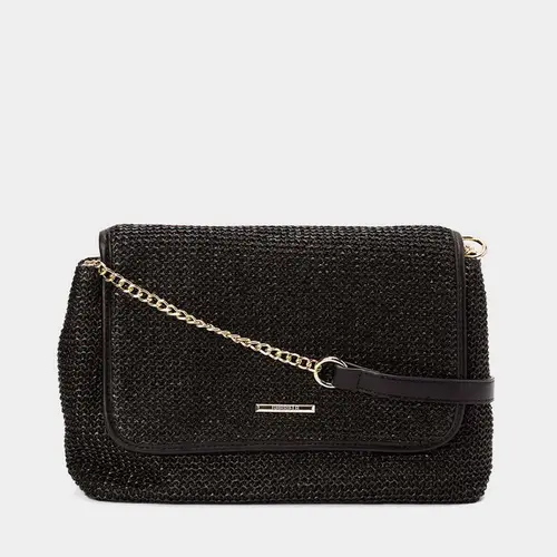 Bolsa Tiracolo Média Gabriela Ráfia Preto