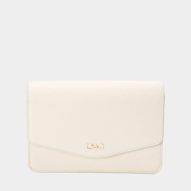 Bolsa Envelope Corrente Gabriela Essencial Off White