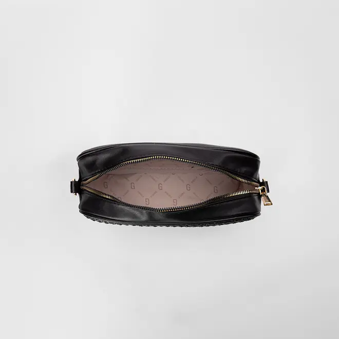 Bolsa Tiracolo Média Gabriela Ráfia Preta