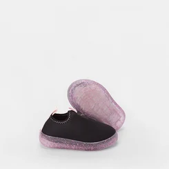 Slip On Bebê Vertus Detalhe Glitter Led Preto
