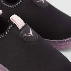Slip On Bebê Vertus Detalhe Glitter Led Preto