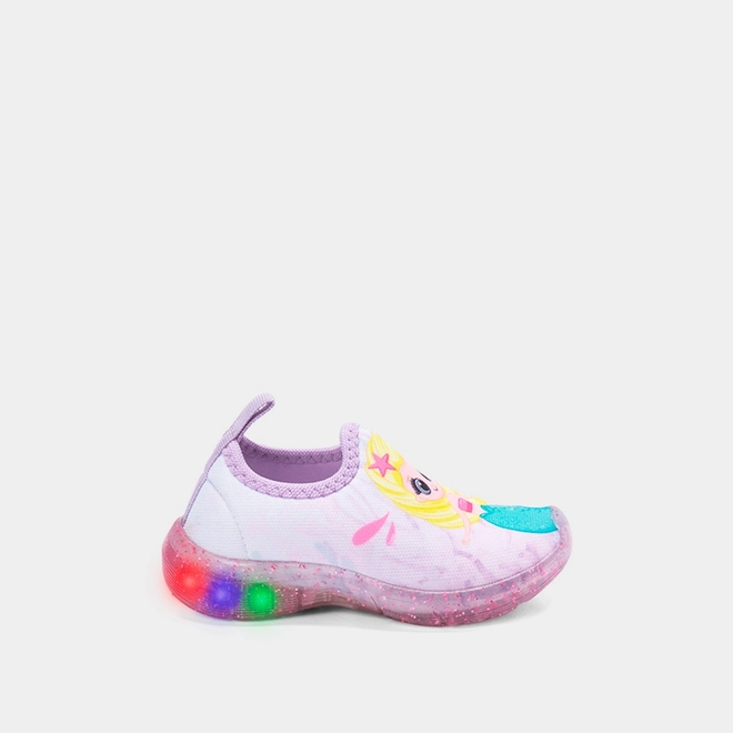 Tênis Casual Bebê Gabrielinha Sereia Led Roxo