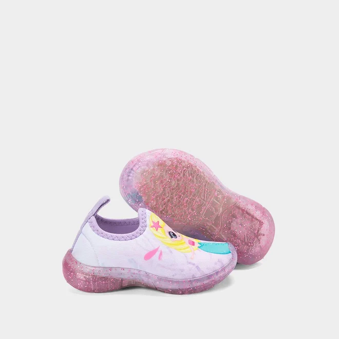 Tênis Casual Bebê Gabrielinha Sereia Led Roxo