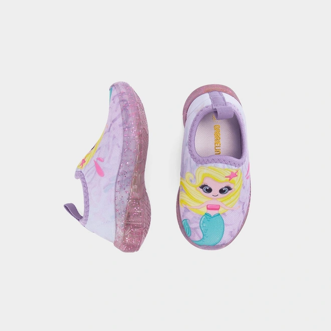 Tênis Casual Bebê Gabrielinha Sereia Led Roxo