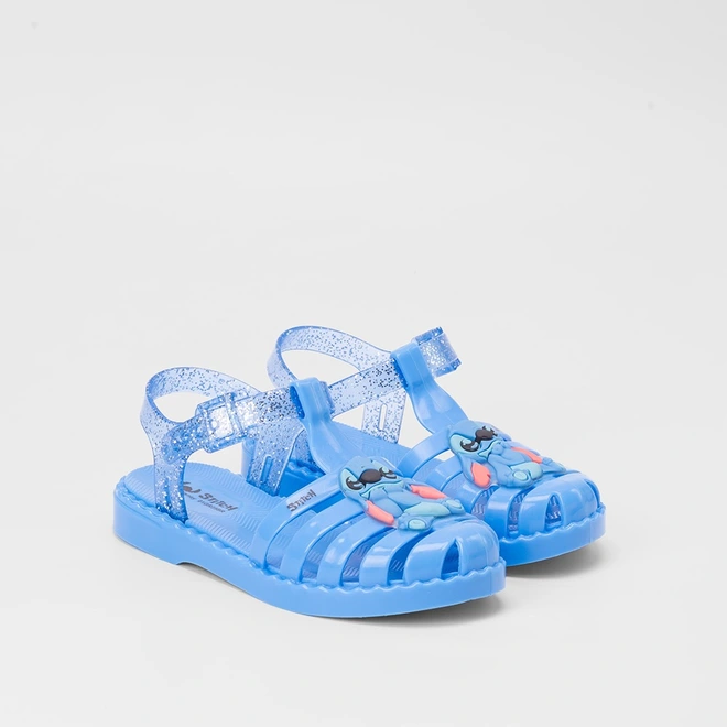 Sandália Infantil Aranha Stitch Disney Duo Sand Azul