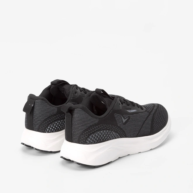 Tênis Vertus Jogging Masculino Tecido Texturizado Preto & Off White