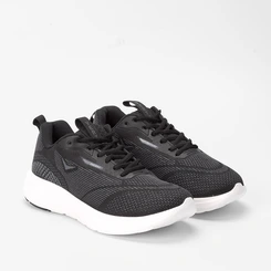 Tênis Vertus Jogging Masculino Tecido Texturizado Preto & Off White