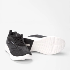Tênis Vertus Jogging Masculino Tecido Texturizado Preto & Off White