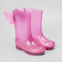 Galocha Infantil Gabrielinha Glitter Borboleta Rosa