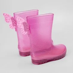 Galocha Infantil Gabrielinha Glitter Borboleta Rosa