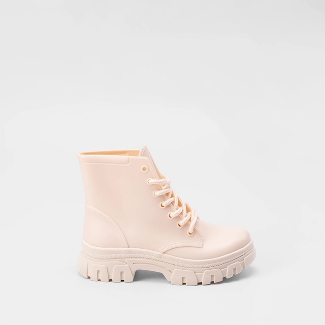 Bota Coturno Infantil Gabrielinha Plataforma Tratorada Off White