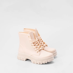 Bota Coturno Infantil Gabrielinha Plataforma Tratorada Off White