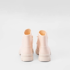 Bota Coturno Infantil Gabrielinha Plataforma Tratorada Off White