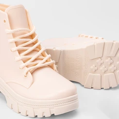 Bota Coturno Infantil Gabrielinha Plataforma Tratorada Off White