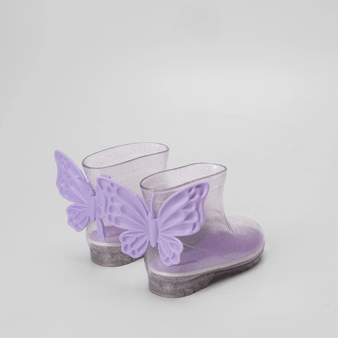 Galocha Bebê Gabrielinha Glitter Borboleta Lilás