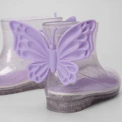 Galocha Bebê Gabrielinha Glitter Borboleta Lilás