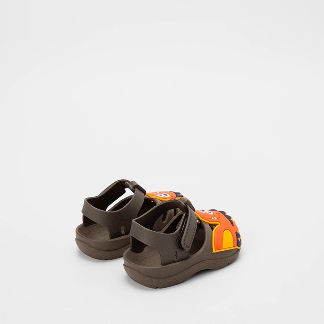 Babuche infantil Vertus Dino Laranja & Verde
