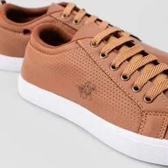 Sapatênis Polo Energy Detalhes Perfuros Caramelo