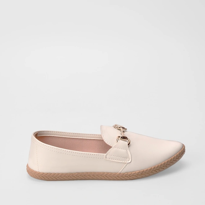 Sapatilha Alpargata Moleca Detalhe Fivela Off White