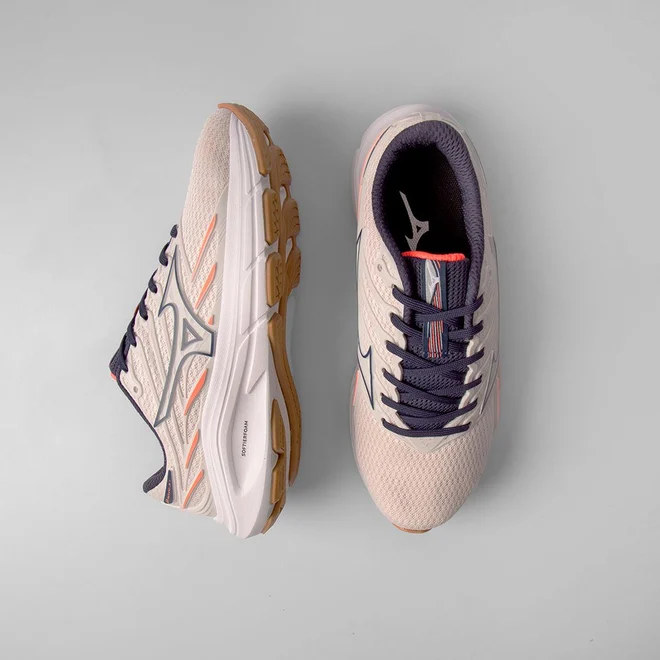 Tênis Esportivo Masculino Mizuno Jet 8 Corrida Original Marinho & Off White