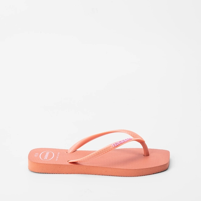 Chinelo Havaianas Slim Square Pop Up Rosê Nude