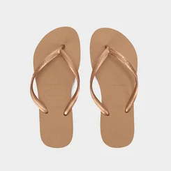Chinelo Feminino Havaianas Slim Original Bronze