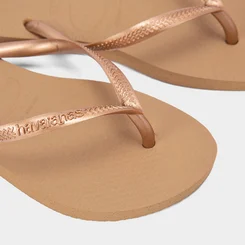 Chinelo Feminino Havaianas Slim Original Bronze