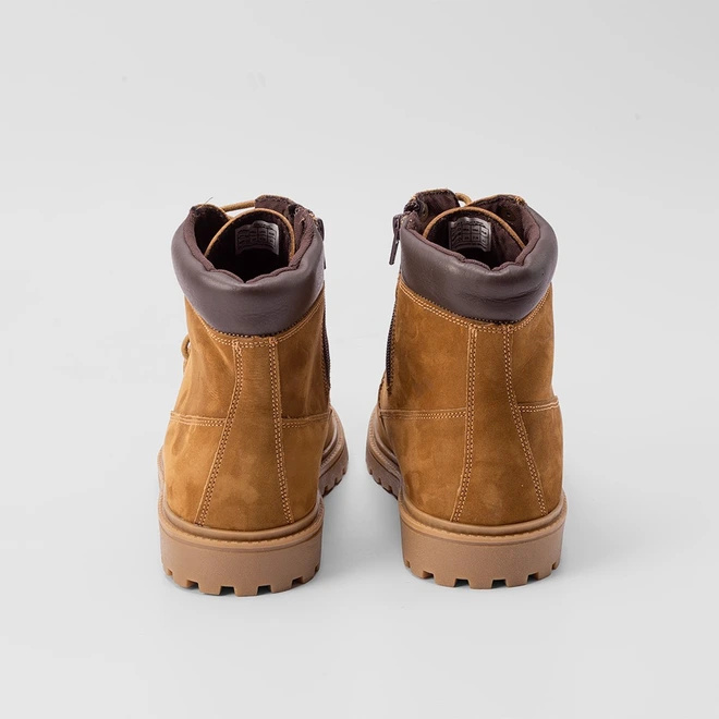 Bota Coturno Masculino Bow River Nobuck Detalhe Ilhós Caramelo
