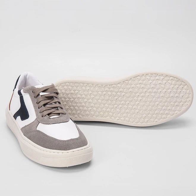 Tênis Masculino Mac & Jac Casual Recortes Estilizados Cinza