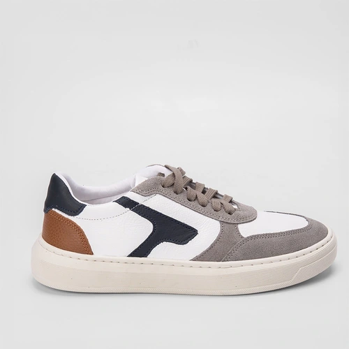 Tênis Masculino Mac & Jac Casual Recortes Estilizados Cinza