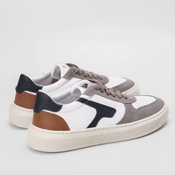 Tênis Masculino Mac & Jac Casual Recortes Estilizados Cinza