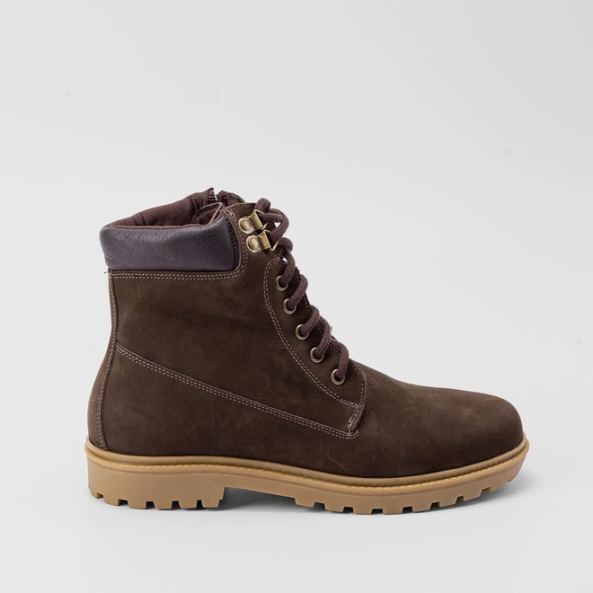 Bota Coturno Masculino Bow River Nobuck Detalhe Ilhós Marrom