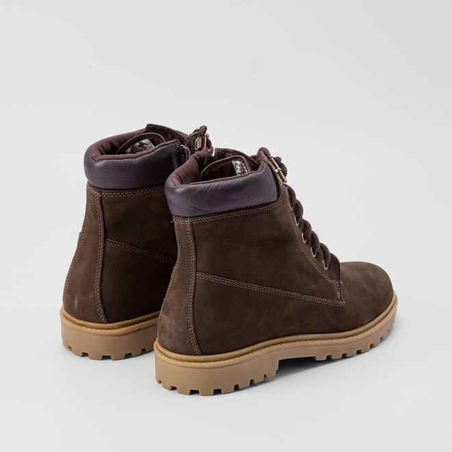 Bota Coturno Masculino Bow River Nobuck Detalhe Ilhós Marrom