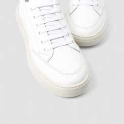 Tênis Casual Masculino Mac & Jac Couro Elástico Branco