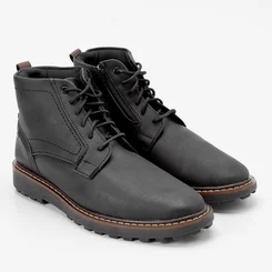 Bota Coturno Mac & Jac Detalhe Ziper Preto