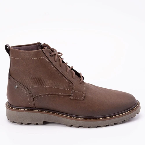 Bota Coturno Mac & Jac Detalhe Ziper Marrom
