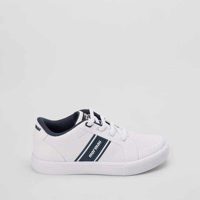 Tênis Infantil Mormaii Casual Logo Lateral Azul & Branco