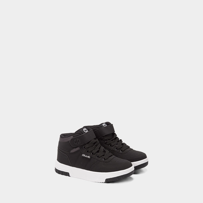 Tênis Infantil Ollie Originals Infantil Cano Alto Perfuros Preto