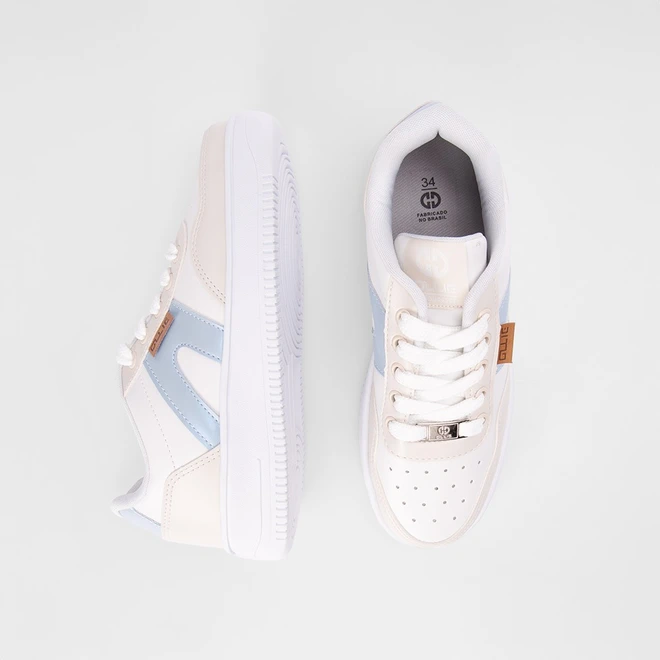 Tênis Ollie Dunky Feminino Recortes Azul